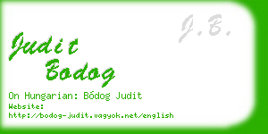 judit bodog business card